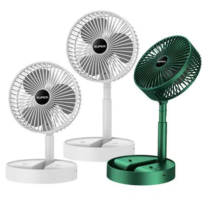 In Stock Folding Portable Fan Floor Standing Fan USB Rechargeable Wireless Telescopic Fans With Promotional Gift Box