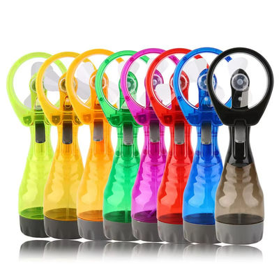 Battery Powered Summer Outdoor Travel Hand Held Standing Mini Portable Water Mist Spray Bottle Cooling Fan with Water Tank