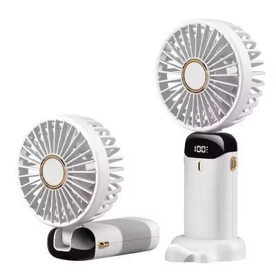 Top Selling Portable Led Display Mini USB Rechargeable Fans Summer Desk Handheld Air Conditioner Cooler for Outside Travel Fold