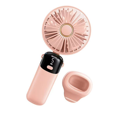 Mini Desk Foldable Fan 1200mAh 5 Speeds Ultra Quite Portable Handheld Fan for Women Girl