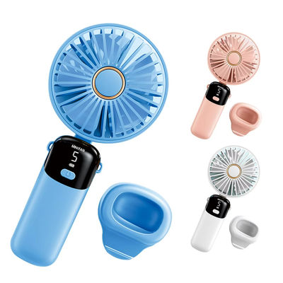 Mini Desk Foldable Fan 1200mAh 5 Speeds Ultra Quite Portable Handheld Fan for Women Girl