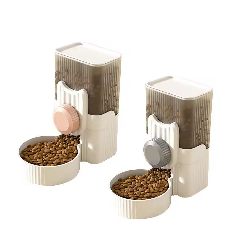 Automatic Pet Cage Hanging Water Dispenser Feeder Double Bowl For Cat And Dog