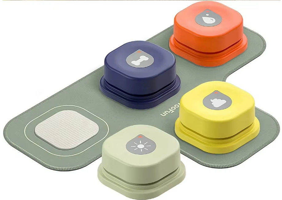 Dog Recordable Training Buzzers Trainable Dog Communication Button Pet Voice Toy Clicker