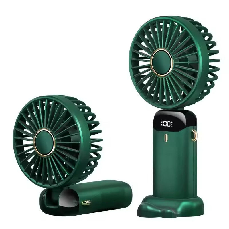 Top Selling Portable Led Display Mini USB Rechargeable Fans Summer Desk Handheld Air Conditioner Cooler for Outside Travel Fold